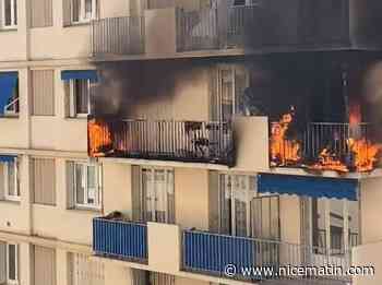 Un impressionnant feu de balcon avenue Cyrille-Besset à Nice