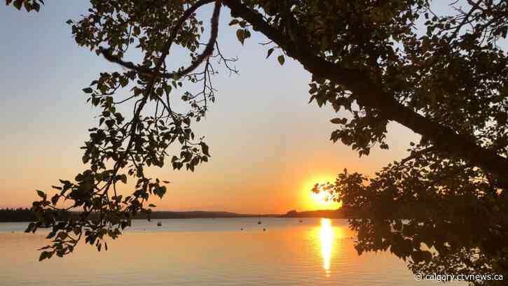 Stormy (and a little smoky) in Calgary Thursday