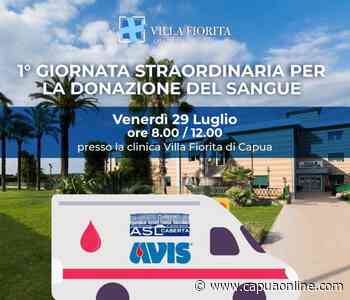 Capua: Emergenza sangue, Villa Fiorita raccoglie l'SOS dell'Asl Caserta e ospita l'unità mobile - Capuaonline.com