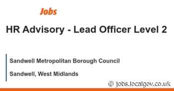 HR Advisory - Lead Officer Level 2 job with Sandwell Metropolitan Borough Council | 162574 - LocalGov