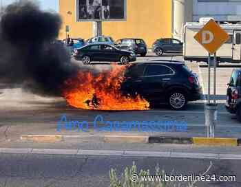 Auto in fiamme nel parcheggio di un ipermercato di Casamassima: "E' la quinta in una settimana" - Borderline24.com