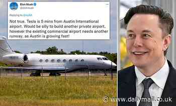 'Not true': Tesla CEO Elon Musk says it would be 'silly' to build a private airport for himself
