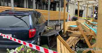 Downtown Calgary pub patio hit by car