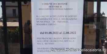 Crotone, delegazione comunale chiusa per ferie (dell'unico dipendente) - Corriere della Calabria