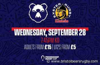 Exeter Chiefs Premiership Cup clash on sale - Bristol Bears