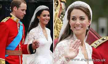 Cartier Halo Tiara: Kate Middleton 'stunned' in £1million royal wedding tiara - pictures - Express
