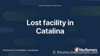 Lost facility in Catalina - forums.macrumors.com