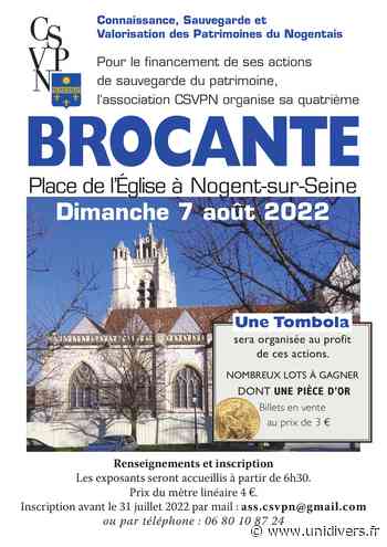 4ème Brocante de l’association CSVPN Nogent-sur-Seine dimanche 7 août 2022 - Unidivers