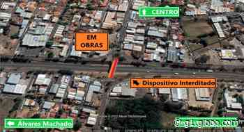 Obras interditam parcialmente viaduto da Avenida Brasil, em Presidente Prudente, a partir desta quarta-feira - Globo