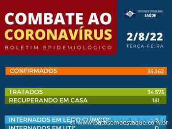 Covid-19: boletim epidemiológico registra mais duas mortes em Patos de Minas - Patos em Destaque