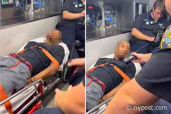 NYPD investigating viral video of ambulance patient pushed to use police radio - New York Post