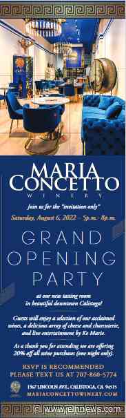Maria Concetto Winery Opens New Tasting Room in Downtown Calistoga - EIN News