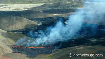 Volcano near Iceland's main airport erupts again after pause
