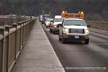 Welding tonight on Taylor Bridge - Dawson Creek Mirror