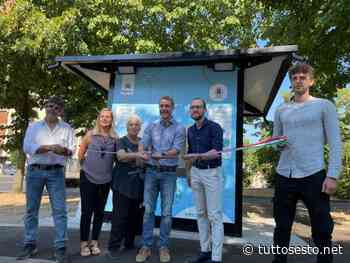 Sesto: inaugurato il fontanello d'acqua in via Gramsci - Stefano