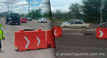 Cierran carriles por hundimiento en bulevar Progreso al norte de Hermosillo - Proyecto Puente