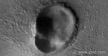 Wonky Mars Crater Sure Looks Like an Ear     - CNET