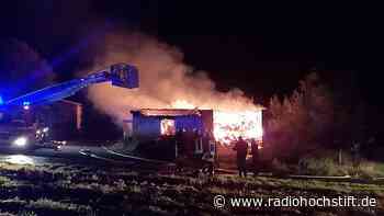 Feuer vernichtet Scheune bei Lichtenau-Herbram - Radio Hochstift
