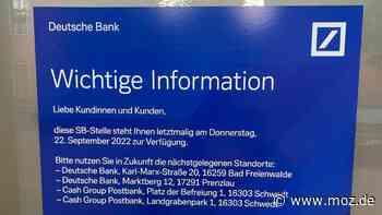 Deutsche Bank in Schwedt: Bank schließt SB-Filiale und baut Geldautomaten ab – das sagt der Eigentümer der Immobilie - Märkische Onlinezeitung