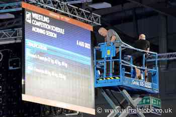 Wrestling action interrupted after speaker cover falls from Coventry Arena roof - Wirral Globe