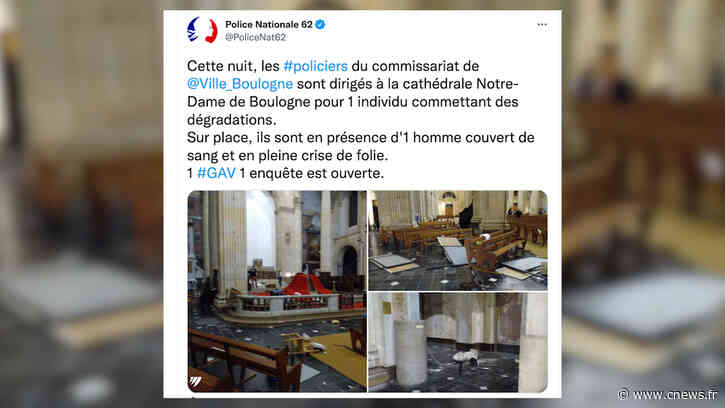 Boulogne-sur-Mer : la cathédrale dégradée, un homme «couvert de sang» interpellé - CNEWS
