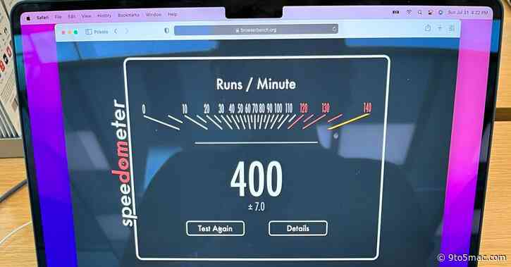 Not that it much matters, but M2 Mac speeds for web browsing are the fastest ever seen