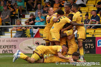 Match report for Sutton United 1 Newport County 1 - Sutton United