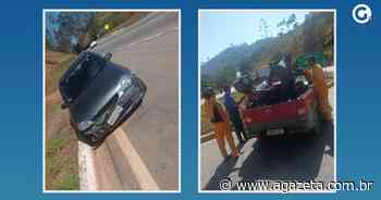 Colisão entre carro e moto deixa uma pessoa ferida em Ibatiba - A Gazeta ES