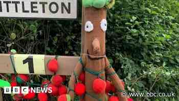Stick Man thought stolen from High Littleton yarn bombing trail - BBC