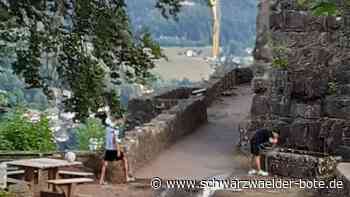 Mini-Schramberg - Wasser für die alte Buche auf der Ruine Hohenschramberg - Schwarzwälder Bote
