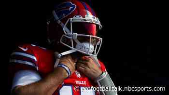 No, the Bills aren’t using a red alternate helmet this year