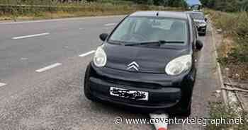 The abandoned car left on busy Coventry dual carriageway for several weeks - Coventry Live
