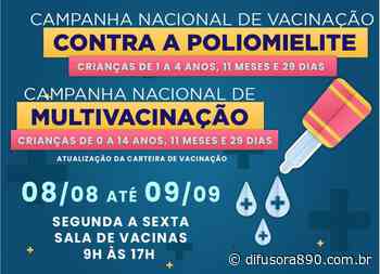 Campanhas contra Poliomielite e Multivacinação iniciam na próxima semana em carlos Barbosa - Difusora 890