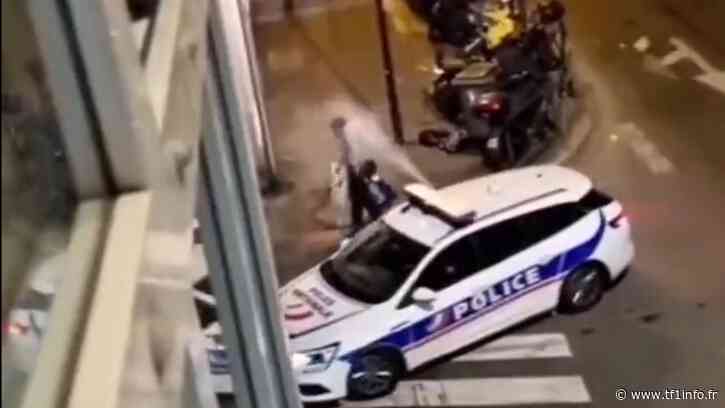 Le Bourget : des policiers filmés en train d'asperger un passant de gaz lacrymogène - TF1 INFO