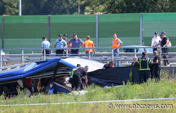 At least 12 dead after bus skids off highway in Croatia
