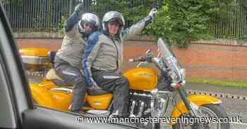 Oldham Athletic boss spotted driving to Torquay match in motorbike with wife - Manchester Evening News