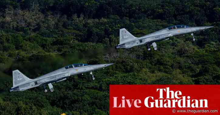 China-Taiwan news: Taiwanese jets scrambled as 20 Chinese aircraft cross median line – live