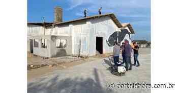 IMBITUBA: Prefeito e comitiva vistoriam as obras de recuperação do Museu da Baleia Franca que em breve deve ser reaberto à visitação - Portal AHora