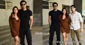 Parents-to-be Alia Bhatt & Ranbir Kapoor beam with joy with Ayan Mukerji at Brahmastra song preview; PHOTOS - PINKVILLA