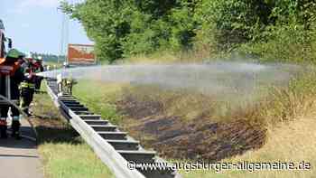 Tiefenbach: Böschung brennt auf 50 Metern Länge an der A7 bei Tiefenbach | Illertisser Zeitung - Augsburger Allgemeine