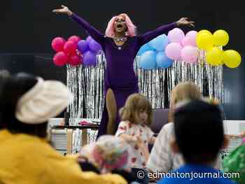'Focus on the love': Drag artist leads story time at downtown Edmonton library