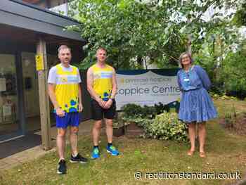 Redditch businessmen warming up for the London Marathon in aid of Primrose Hospice - Redditch Standard