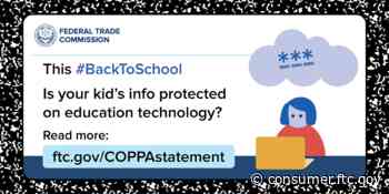 Back to school: Children's privacy | Consumer Advice - Federal Trade Commission (.gov)