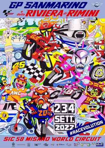 Moto: Matisse ispira poster 2022 Gp San Marino-Riviera Rimini - Agenzia ANSA