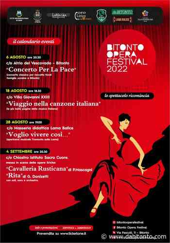 Bitonto Opera Festival. Oggi il "Concerto per la pace" per aiutare le famiglie ucraine in città - da Bitonto