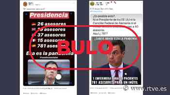 Estos datos de asesores de Sánchez y otros países son falsos - RTVE