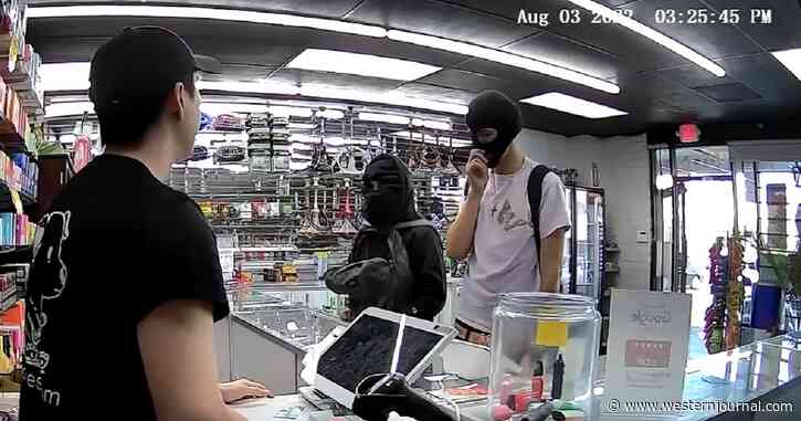 Store Owner Grabs the 1 Thing He Has to Defend Himself After 2 Masked Men Approach the Counter