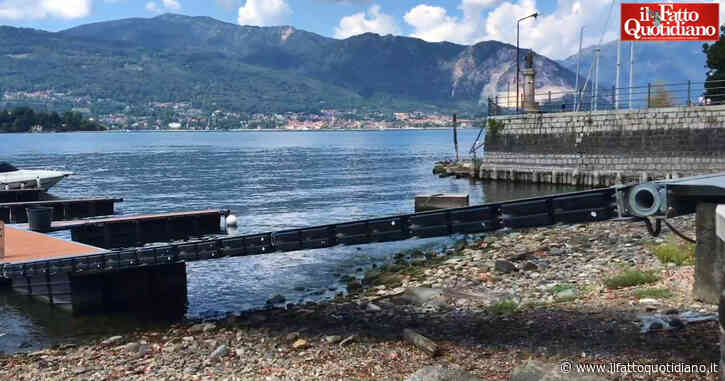 Siccità, anche nel lago Maggiore livelli d’acqua ai minimi storici: le immagini da Verbania