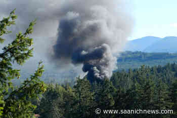 Firefighters battle two separate blazes the same night on rural Nanaimo property - Saanich News