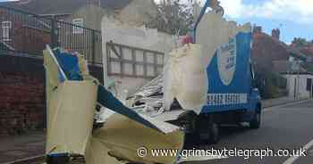 Rental vehicle torn apart after driving under Grimsby's infamous 'van eater' bridge - Grimsby Live